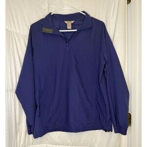 Duluth Trading Co Women's Jacket Windbreaker Small S Blue 1/2 Zip 2 Pocket